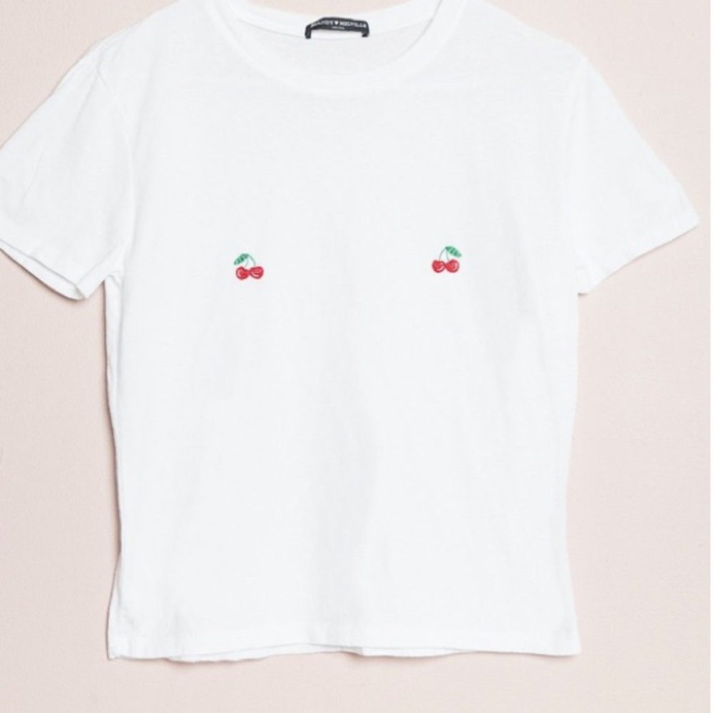 brandy melville white cherry top